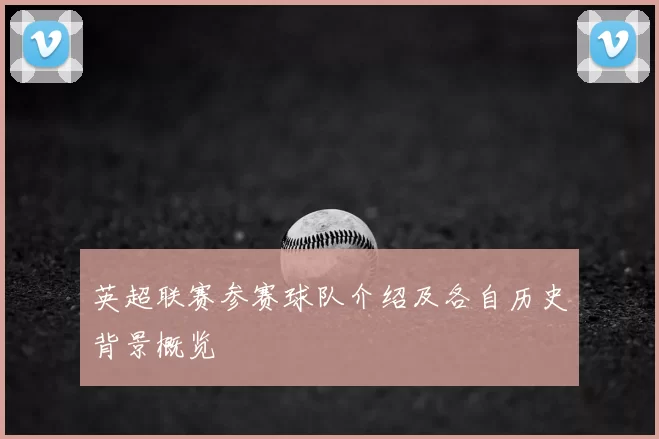 英超联赛参赛球队介绍及各自历史背景概览